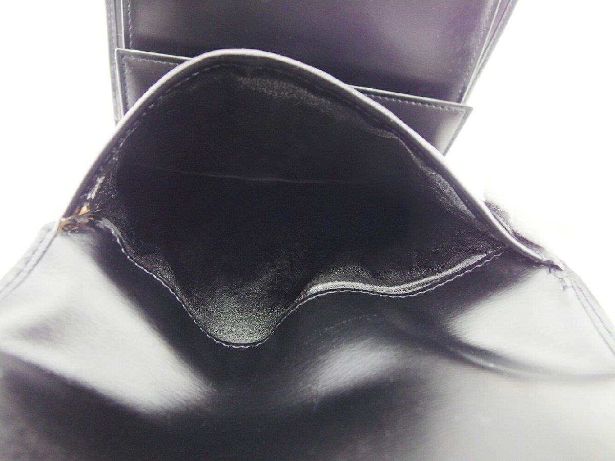 【30%OFFクーポン】カルティエ CARTIER 三つ折り財布 パンテール ブラック シルバー レディース 中古_画像8