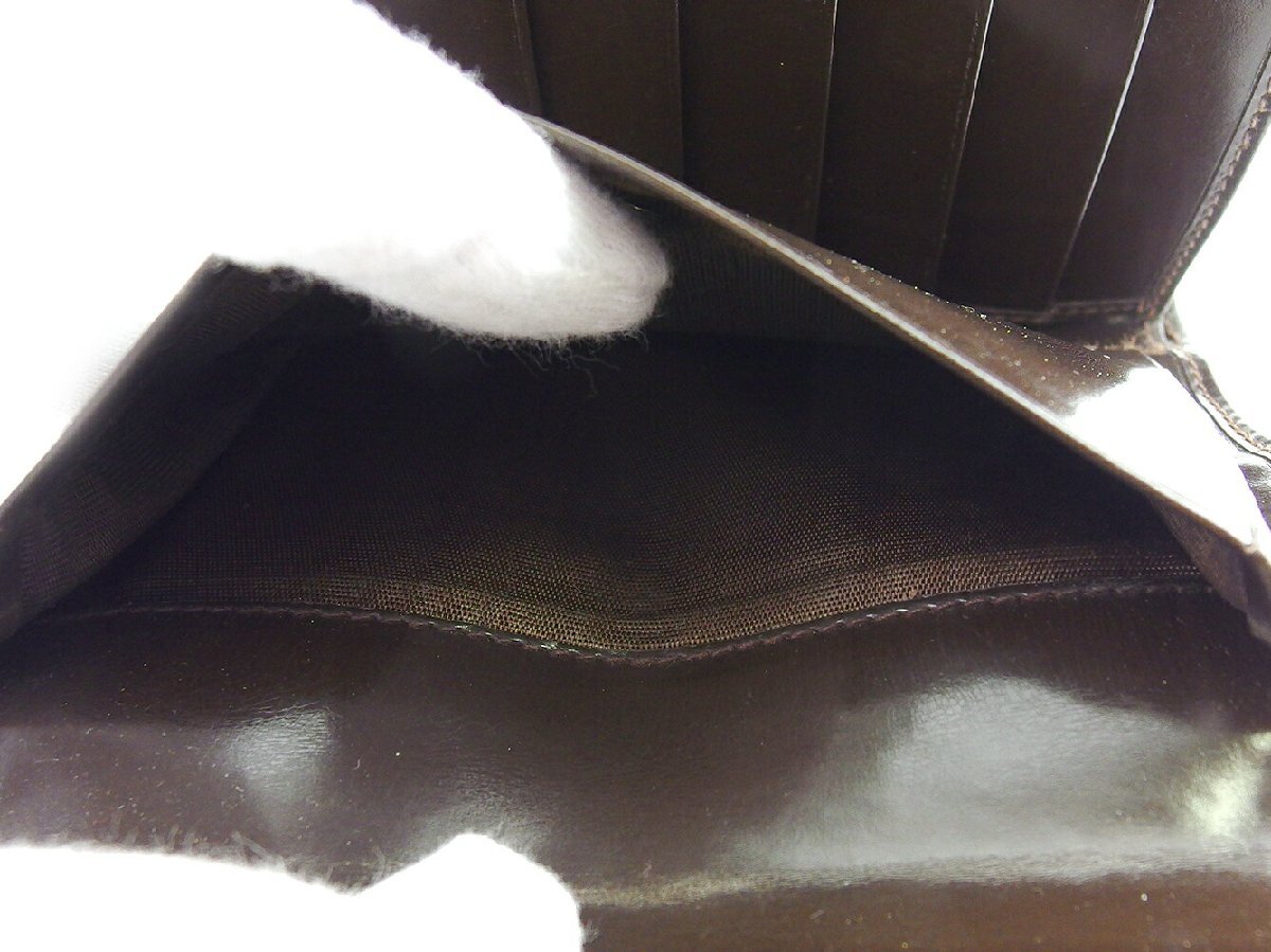 【30%OFFクーポン】プラダ PRADA 三つ折り財布 ロゴ ブラウン レディース 中古_画像6