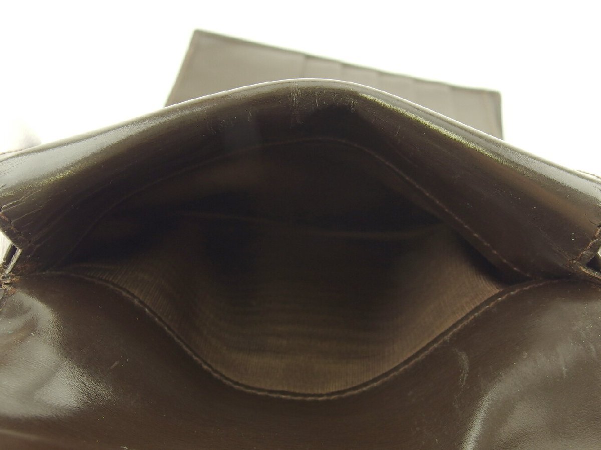 【30%OFFクーポン】プラダ PRADA 三つ折り財布 ロゴ ブラウン レディース 中古_画像9