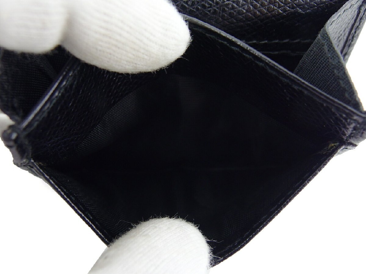 【30%OFFクーポン】フェンディ FENDI 三つ折り財布 FFプレート ブラック ゴールド レディース 中古_画像5