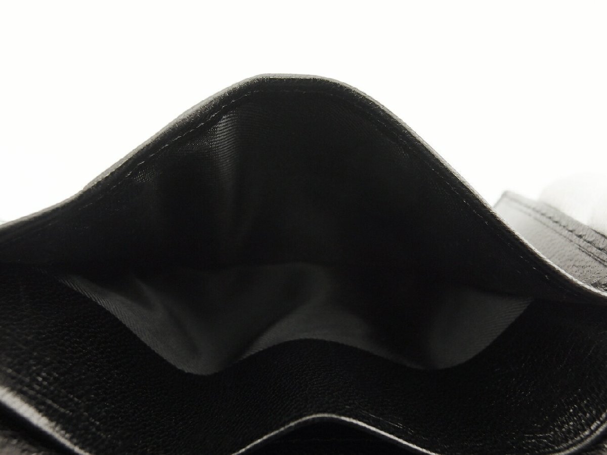 【30%OFFクーポン】フェンディ FENDI 三つ折り財布 FFプレート ブラック ゴールド レディース 中古_画像8