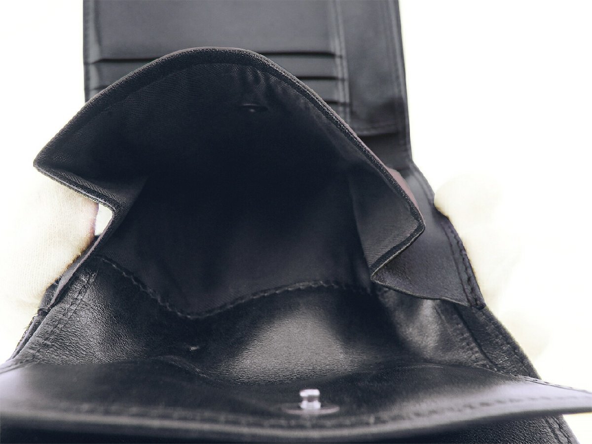 【30%OFFクーポン】フェンディ FENDI 三つ折り財布 ズッキーノ ブラウン ブラック レディース 中古_画像9