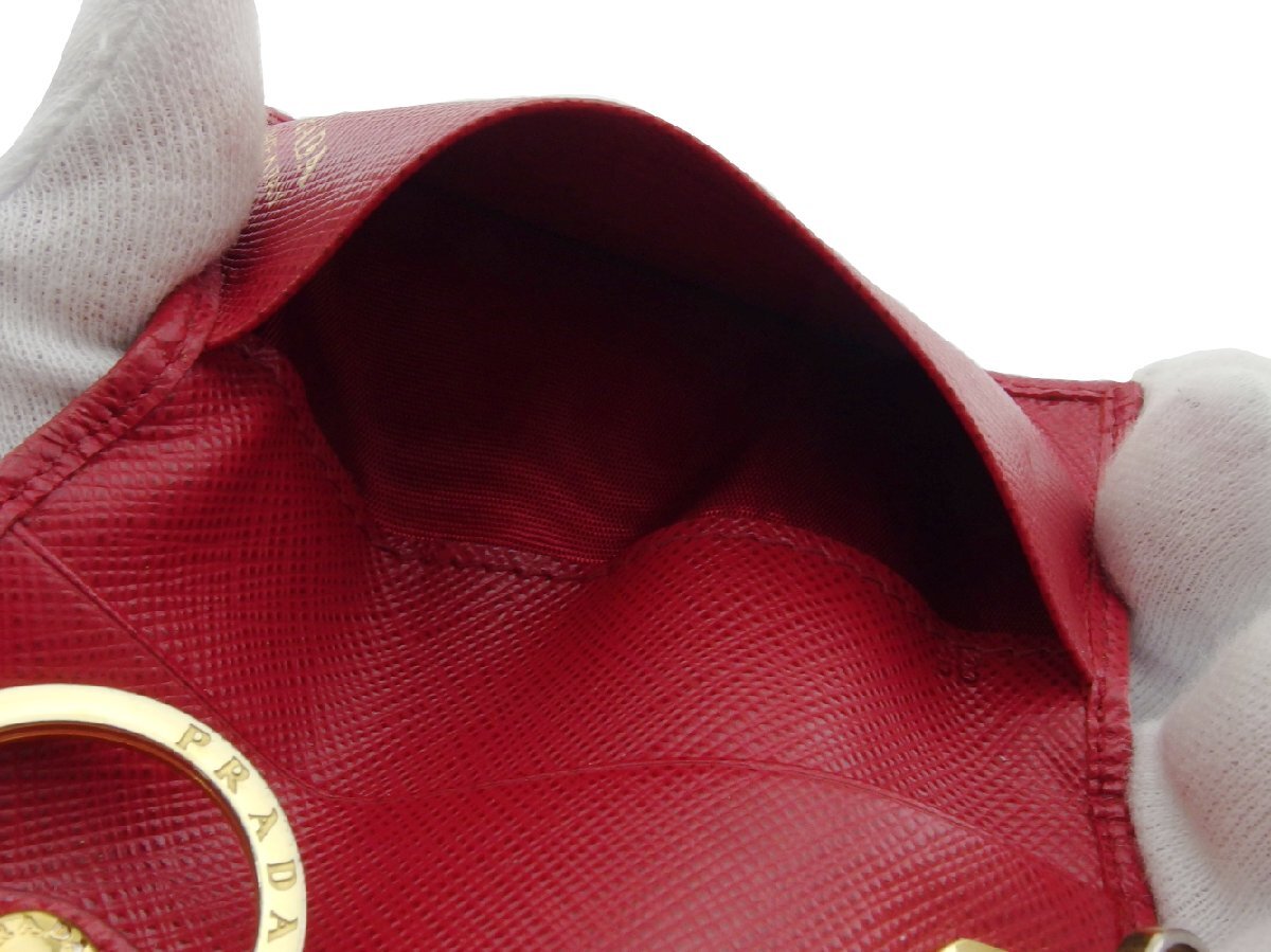 [30%OFF купон ] Prada PRADA чехол для ключей Logo красный женский б/у 