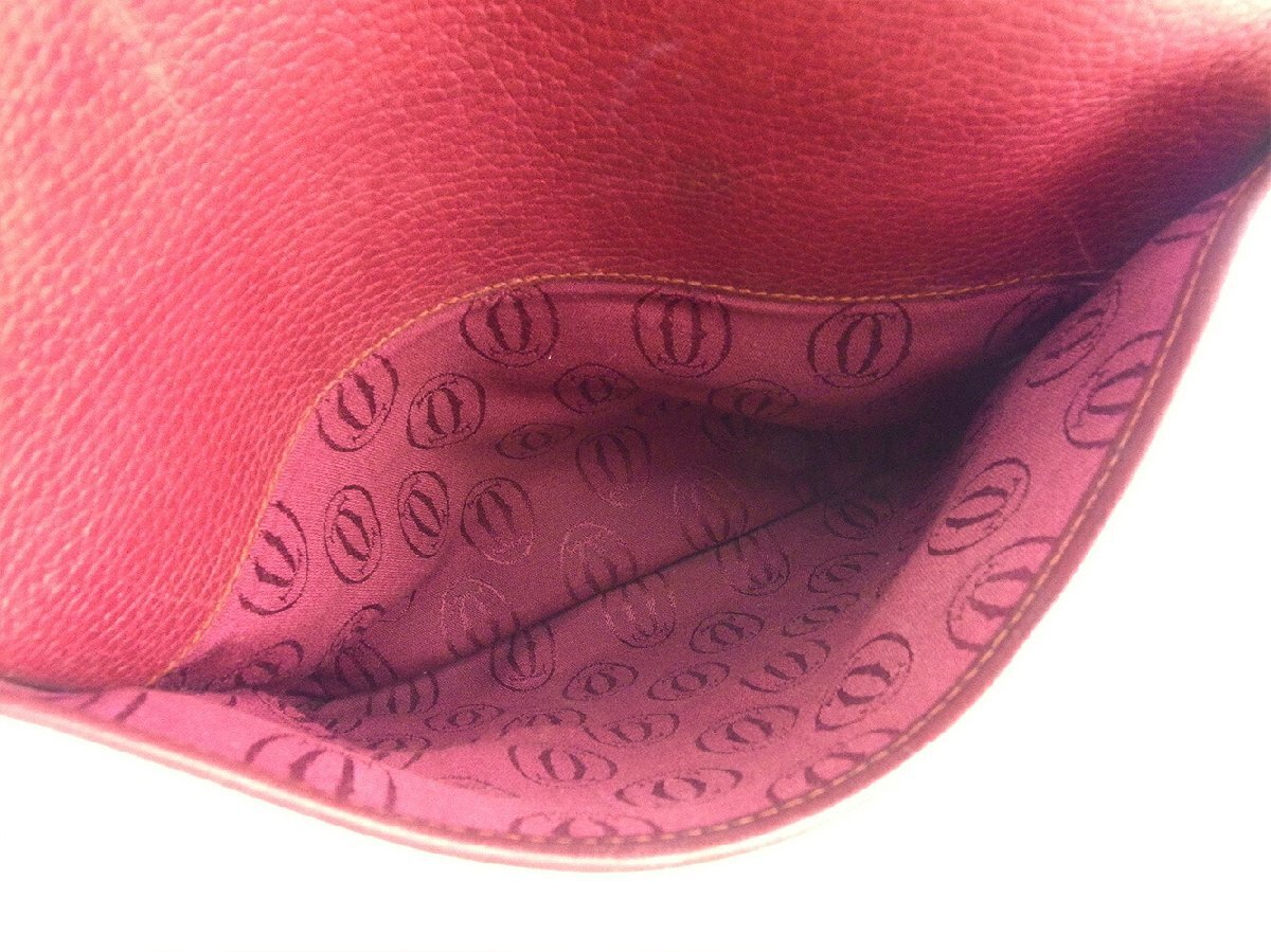 【30%OFFクーポン】カルティエ ショルダーバッグ ワンショルダー バッグ レディース マストライン ボルドー ゴールド 中古_画像5