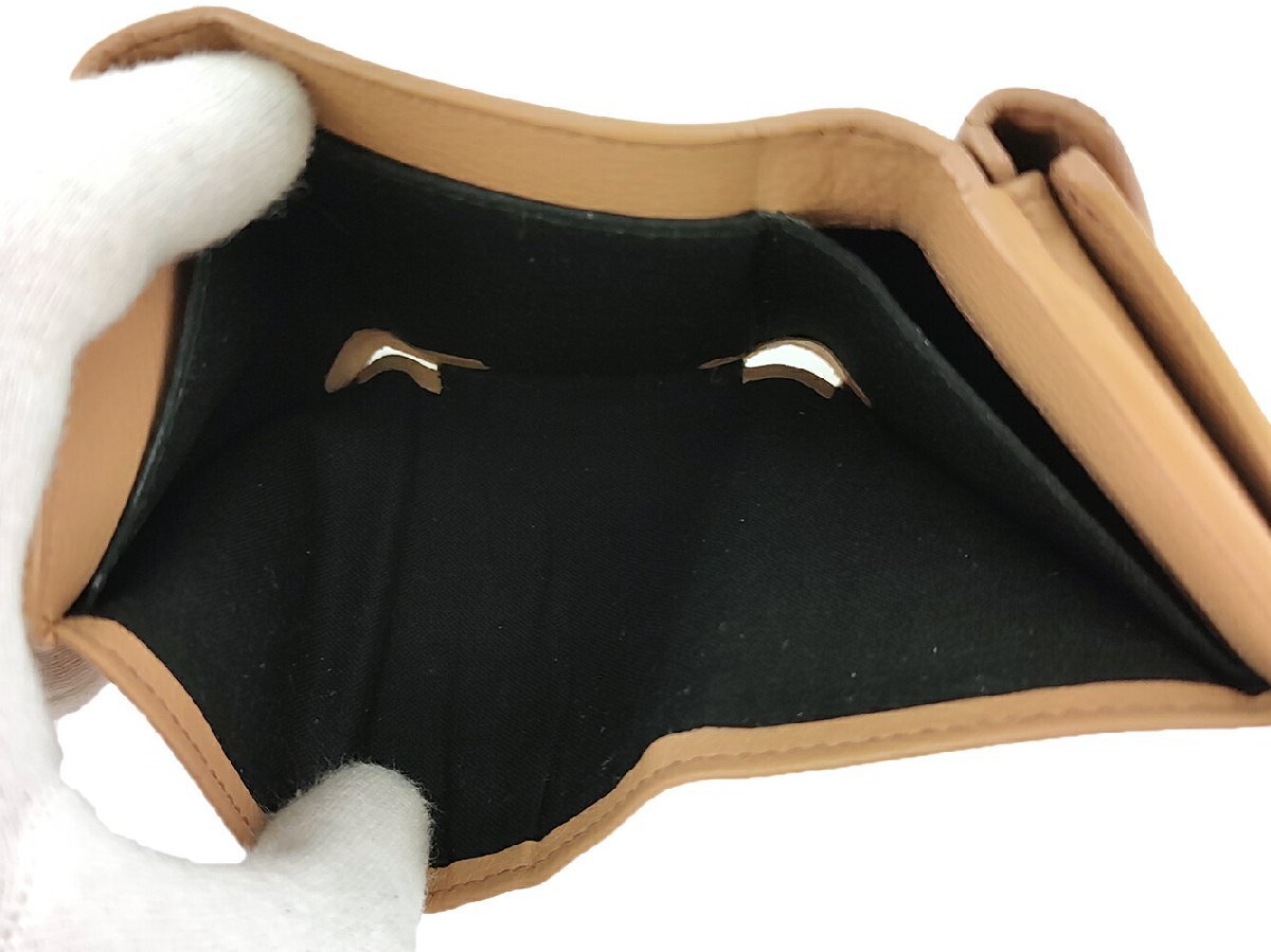 【30%OFFクーポン】バレンシアガ BALENCIAGA 三つ折り財布 ペーパー ミニウォレット ピンク ベージュ レディース 中古_画像6