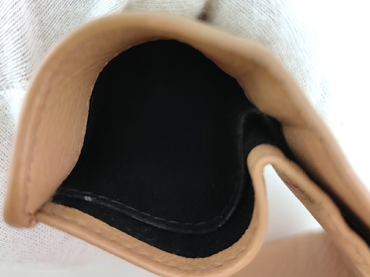 【30%OFFクーポン】バレンシアガ BALENCIAGA 三つ折り財布 ペーパー ミニウォレット ピンク ベージュ レディース 中古_画像9