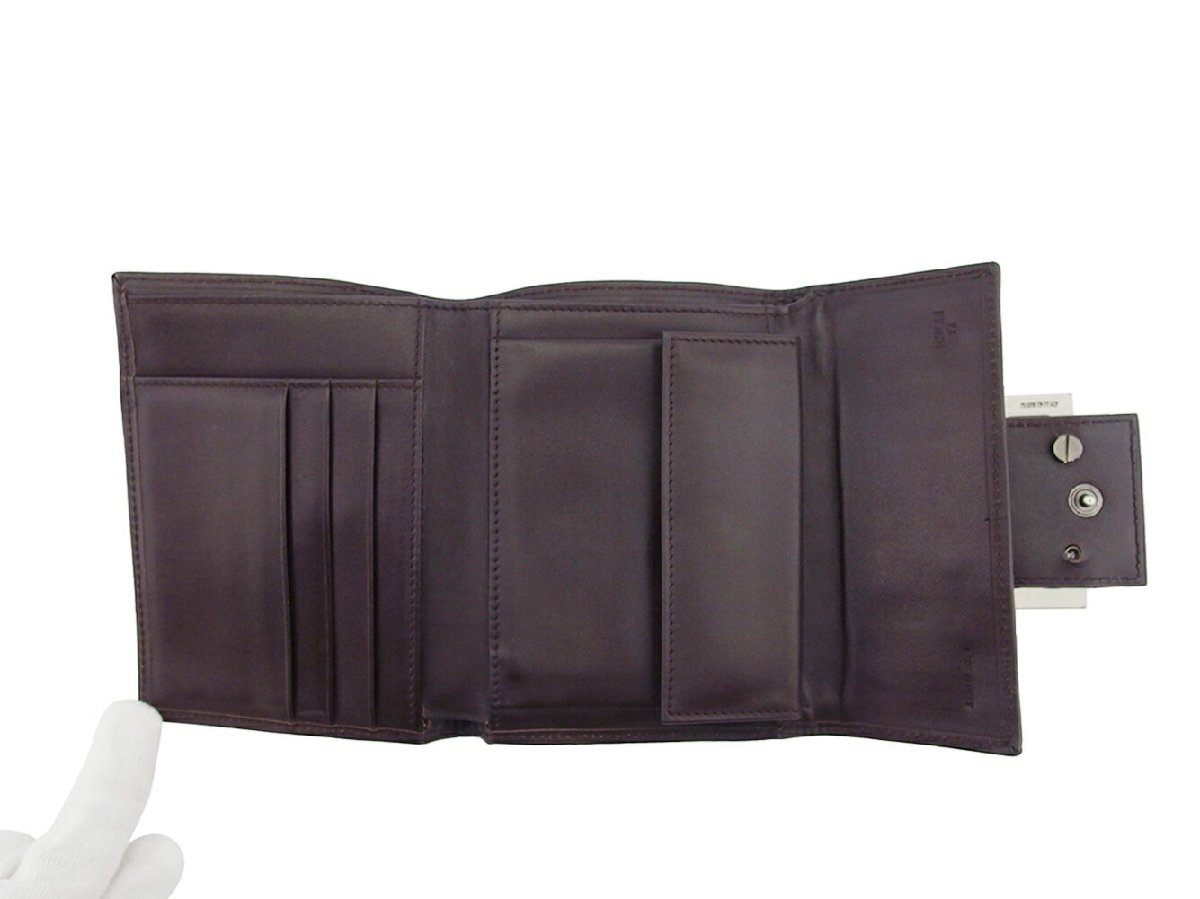 【30%OFFクーポン】フェンディ FENDI 三つ折り財布 ズッカ（柄） ブラック　ブラウン レディース 中古_画像4