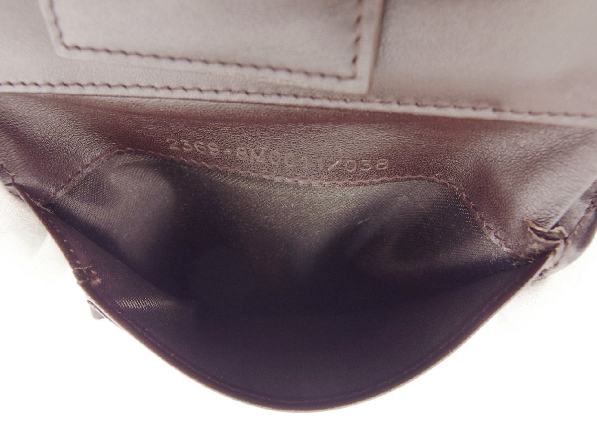 【30%OFFクーポン】フェンディ FENDI 三つ折り財布 ズッカ（柄） ブラック　ブラウン レディース 中古_画像10