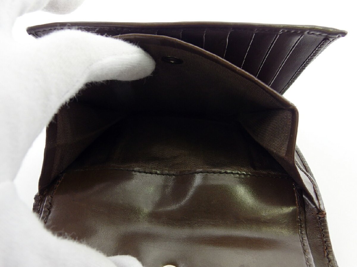 【30%OFFクーポン】プラダ PRADA 三つ折り財布 ロゴ ブラウン レディース 中古_画像6