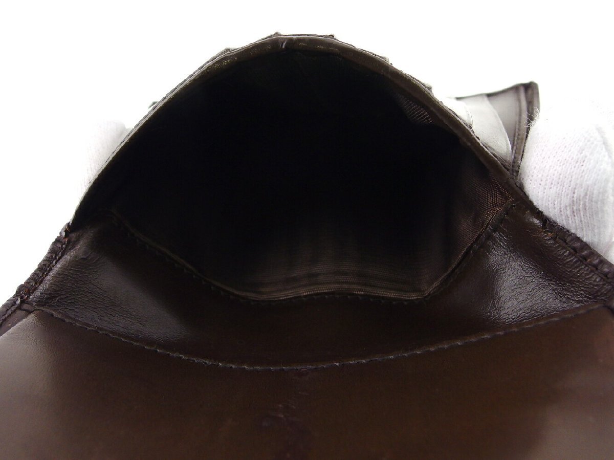 【30%OFFクーポン】プラダ PRADA 三つ折り財布 ロゴ ブラウン レディース 中古_画像7