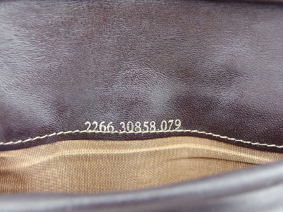 【30%OFFクーポン】フェンディ FENDI 三つ折り財布 ズッカ ブラウンブラック レディース 中古_画像8