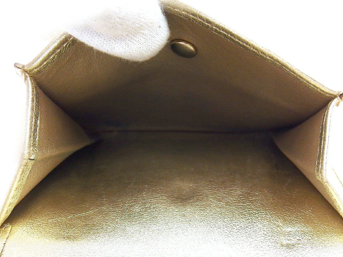 【30%OFFクーポン】カルティエ CARTIER 三つ折り財布 ラブコレクション ゴールド レディース 中古_画像6