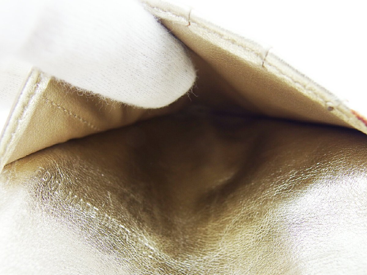 【30%OFFクーポン】カルティエ CARTIER 三つ折り財布 ラブコレクション ゴールド レディース 中古_画像8