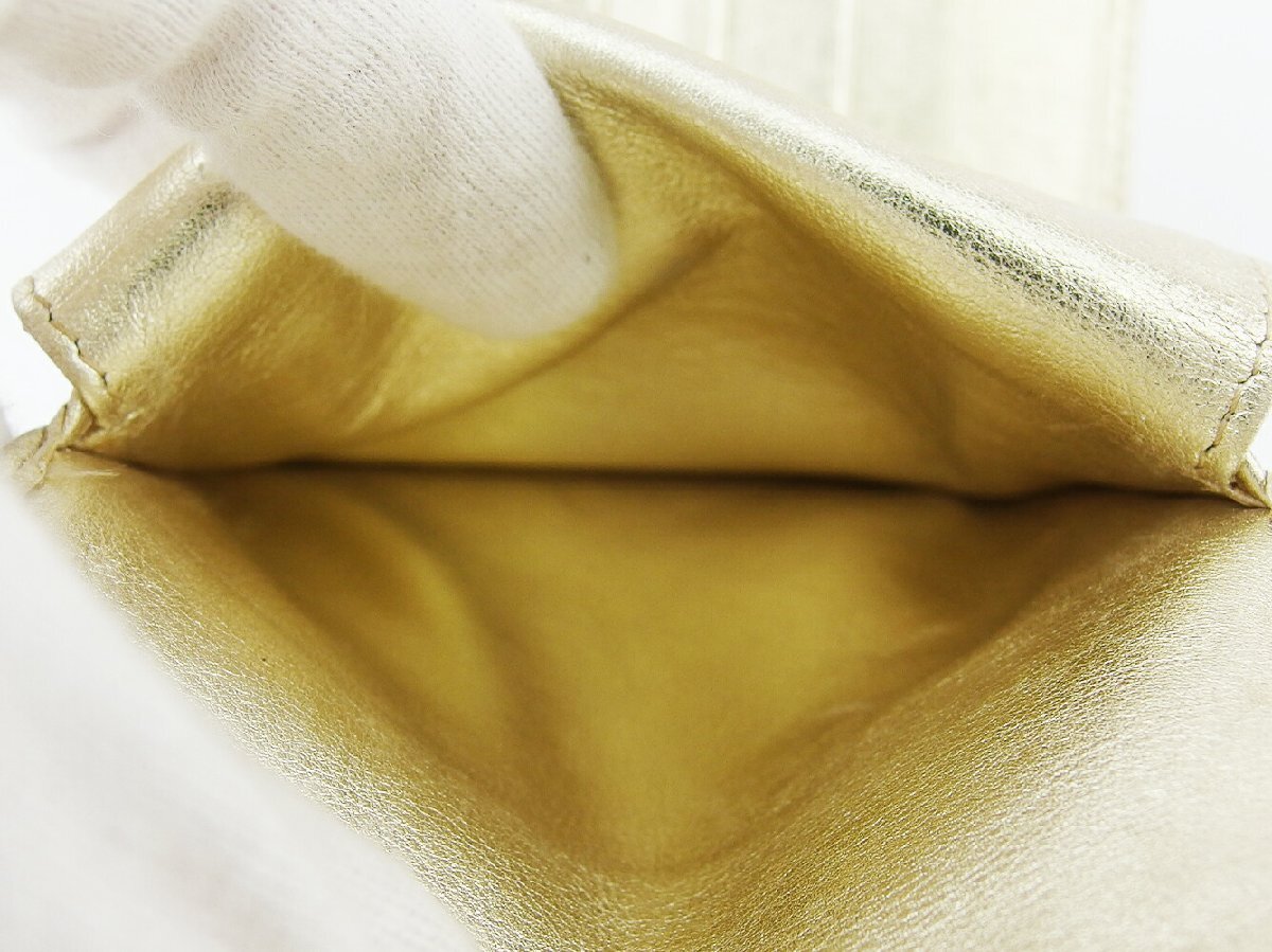 【30%OFFクーポン】カルティエ CARTIER 三つ折り財布 ラブコレクション ゴールド レディース 中古_画像9