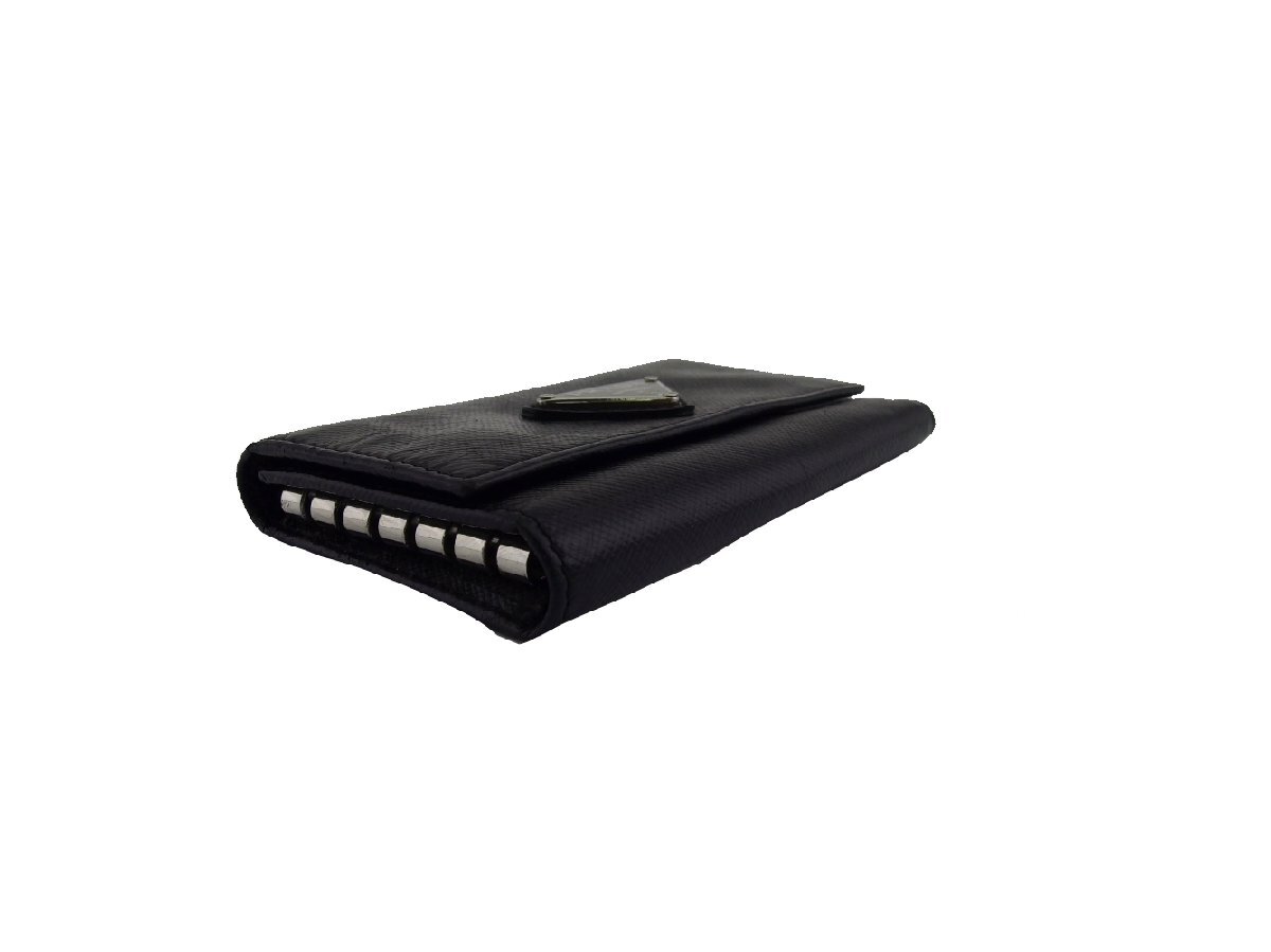 [30%OFF купон ] Prada PRADA чехол для ключей треугольник Logo черный женский б/у 