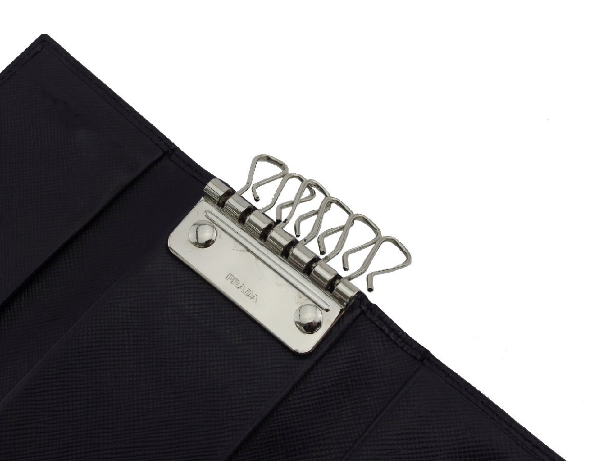 [30%OFF купон ] Prada PRADA чехол для ключей треугольник Logo черный женский б/у 