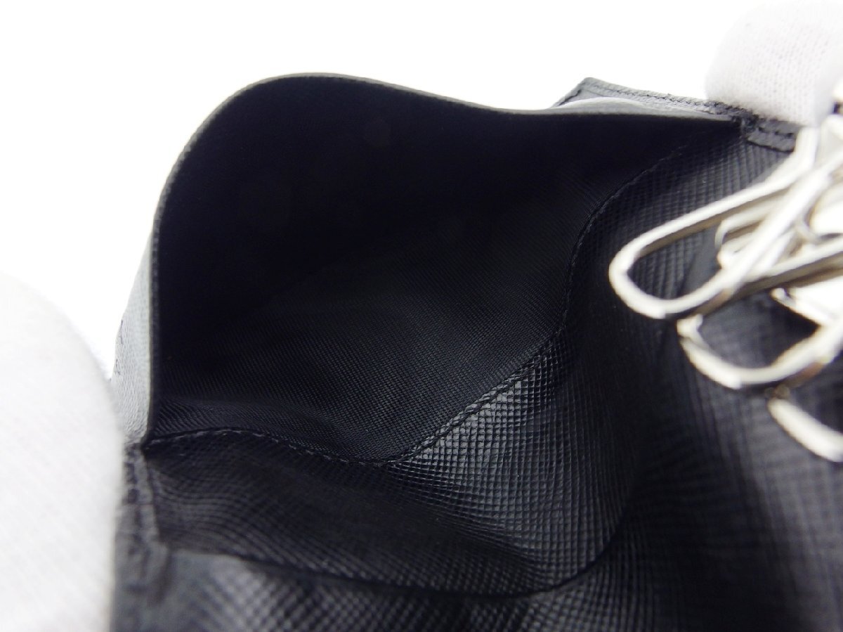 [30%OFF купон ] Prada PRADA чехол для ключей треугольник Logo черный женский б/у 