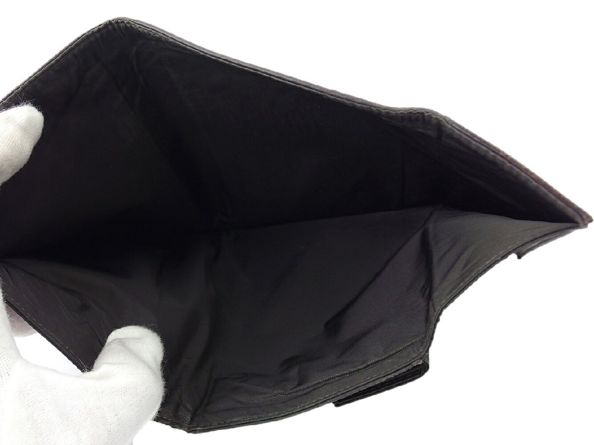 【ブラックフライデー30%OFFクーポン】ミュウミュウ MIUMIU 三つ折り財布 ロゴ ブラウン レディース 中古_画像5