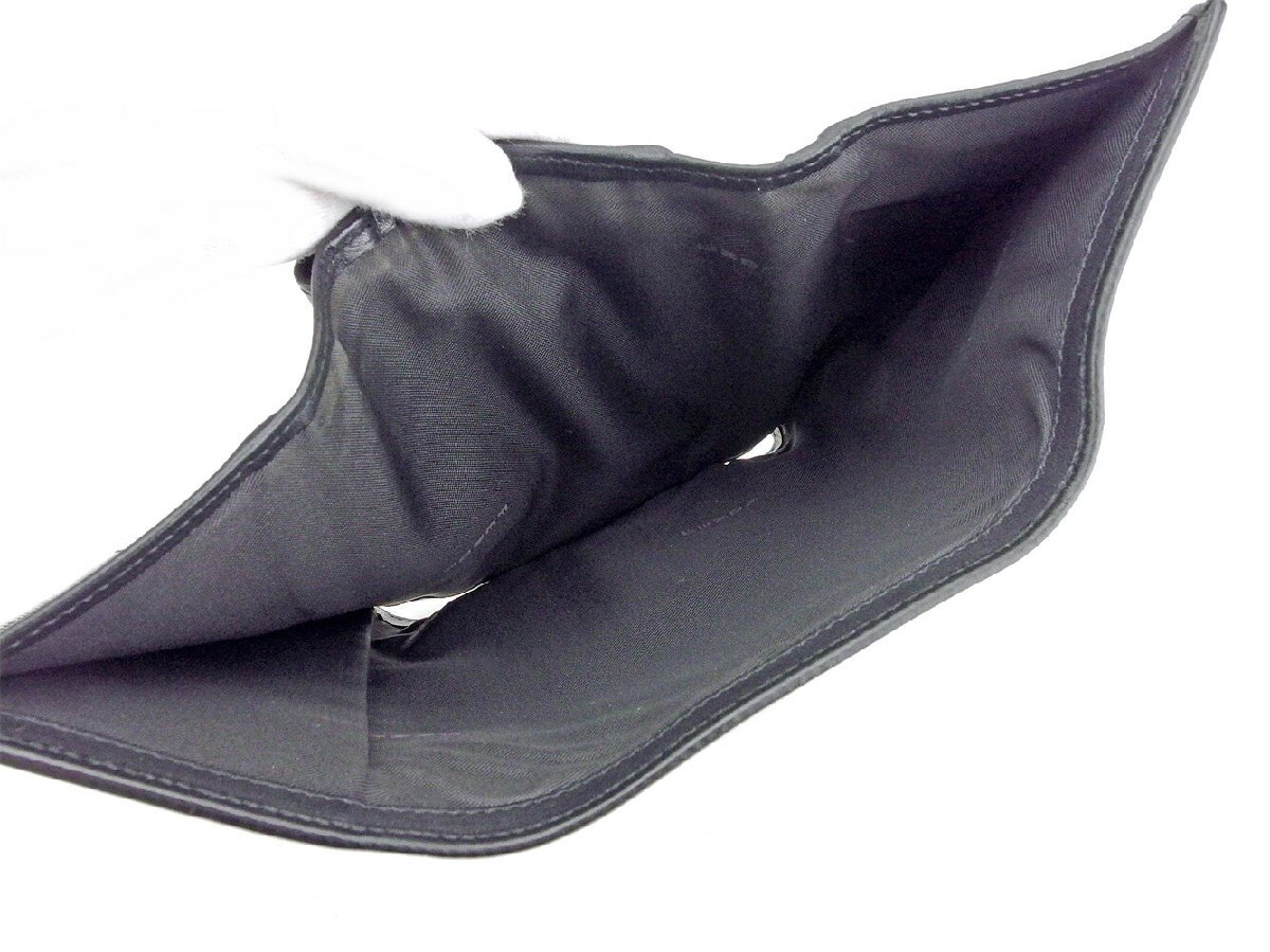 【ブラックフライデー30%OFFクーポン】フェンディ 三つ折り 財布 レディース ズッキーノ ブラック 中古_画像7