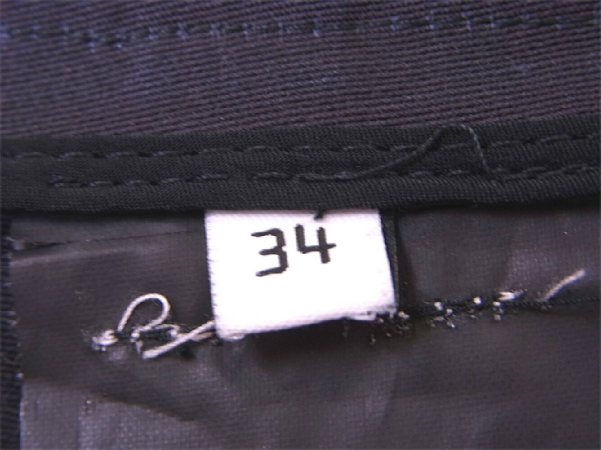 【ブラックフライデー30%OFFクーポン】バレンシアガ BALENCIAGA スカート 柄切替え ♯34サイズ ベージュ ネイビー レディース 中古_画像6