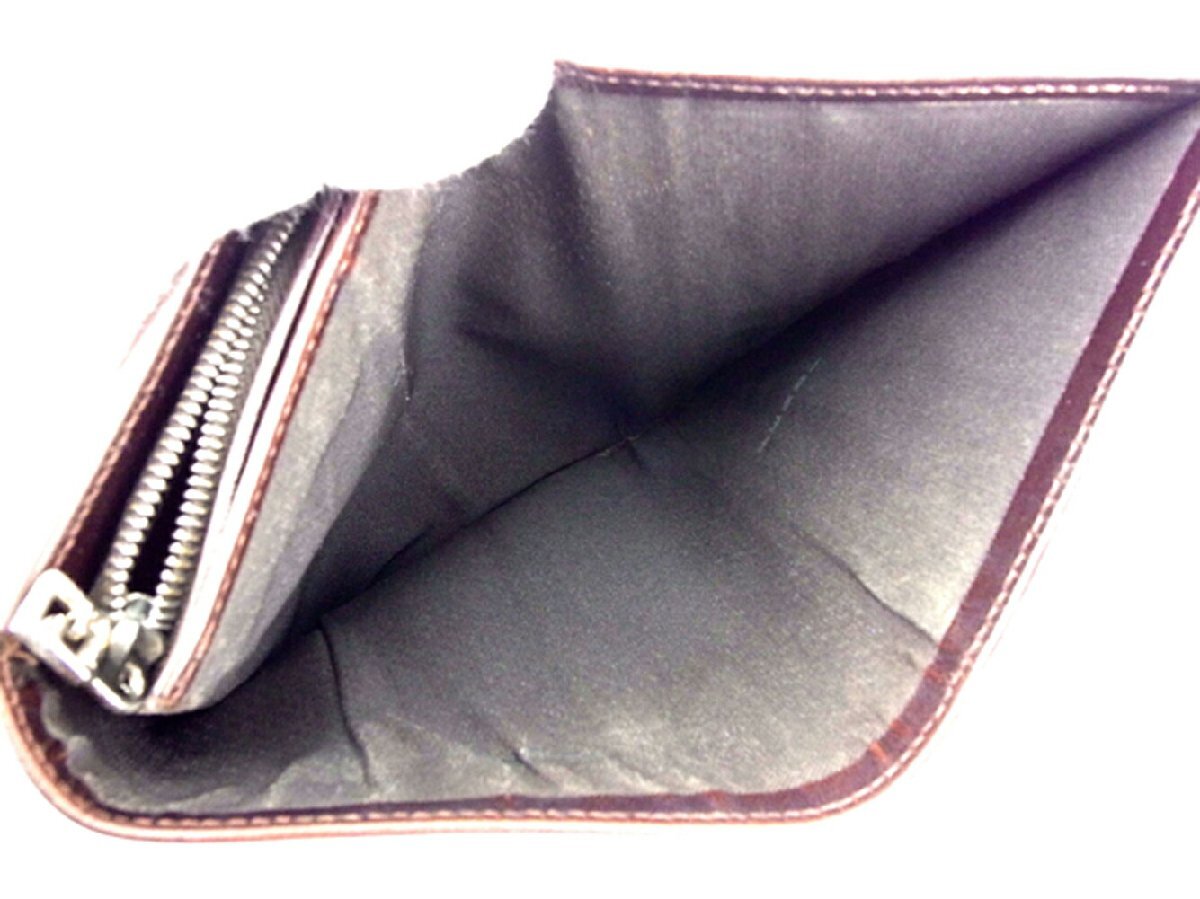 【ブラックフライデー30%OFFクーポン】フェンディ 三つ折り 財布 二つ折り 財布 レディース ズッカ ベージュ ブラック ブラウン 中古_画像7