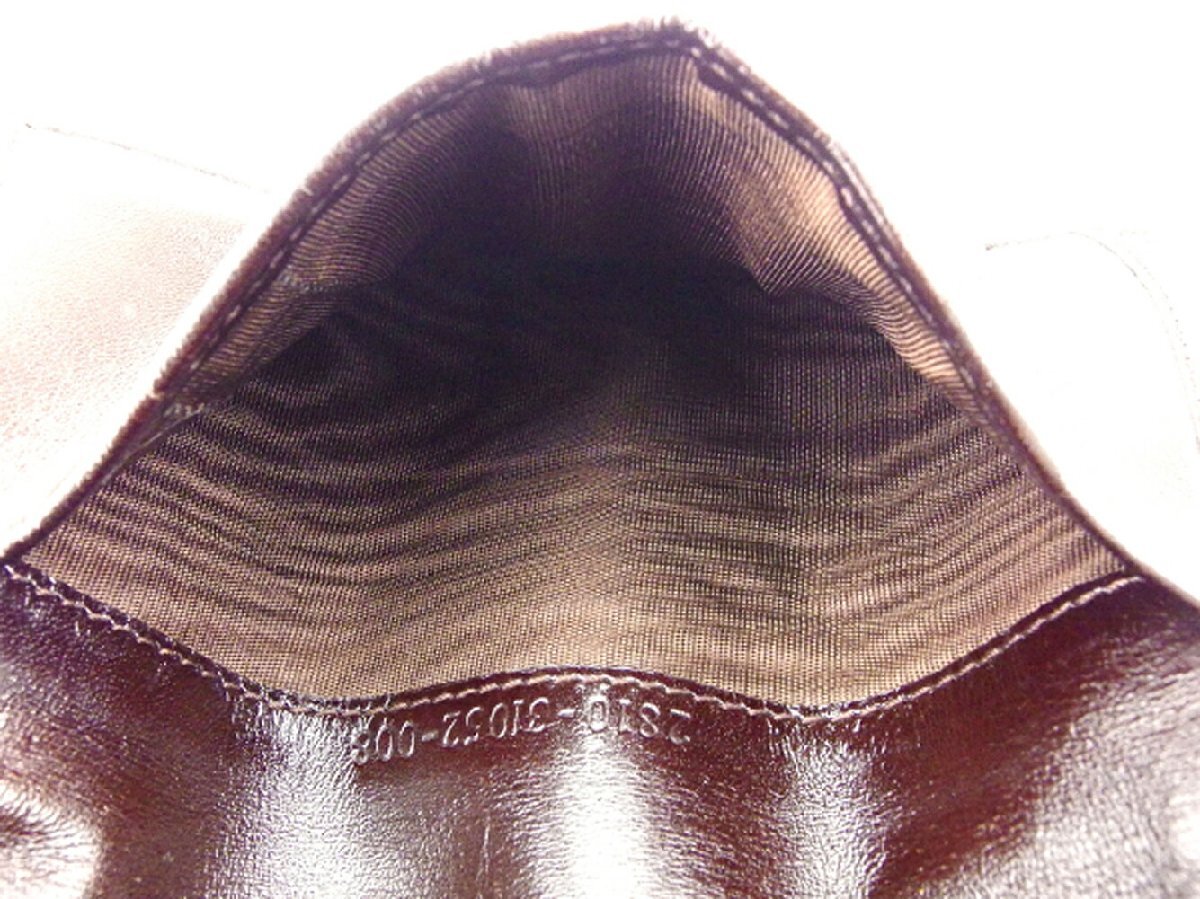 【ブラックフライデー30%OFFクーポン】フェンディ 三つ折り 財布 二つ折り 財布 レディース ズッカ ベージュ ブラック ブラウン 中古_画像8