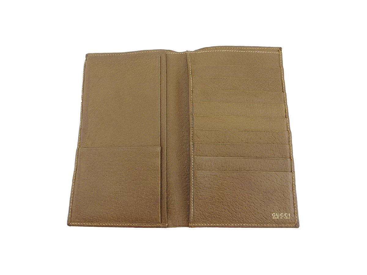 【ブラックフライデー30%OFFクーポン】グッチ GUCCI 札入れ ベージュ レディース 中古_画像4