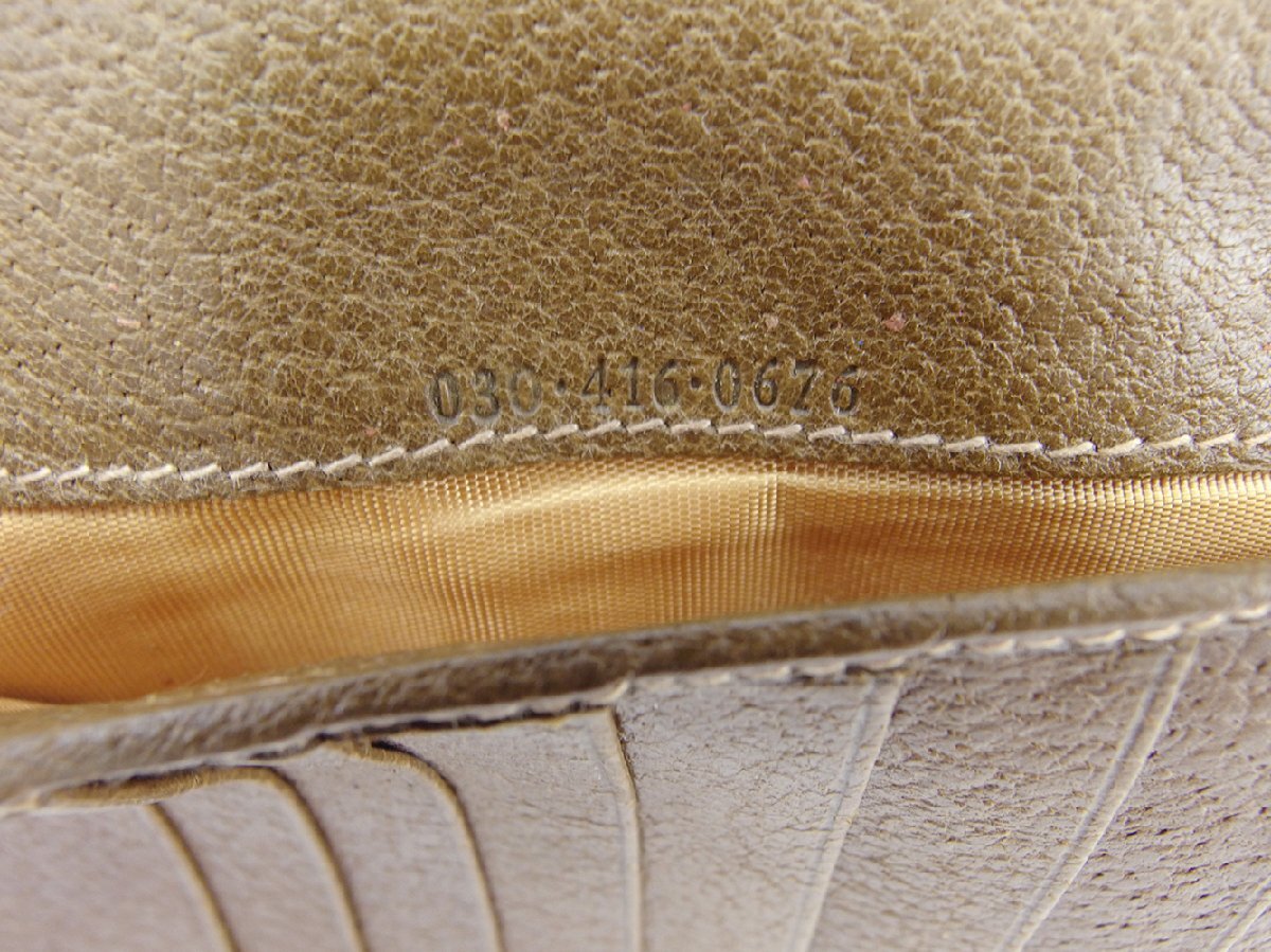 【ブラックフライデー30%OFFクーポン】グッチ GUCCI 札入れ ベージュ レディース 中古_画像9