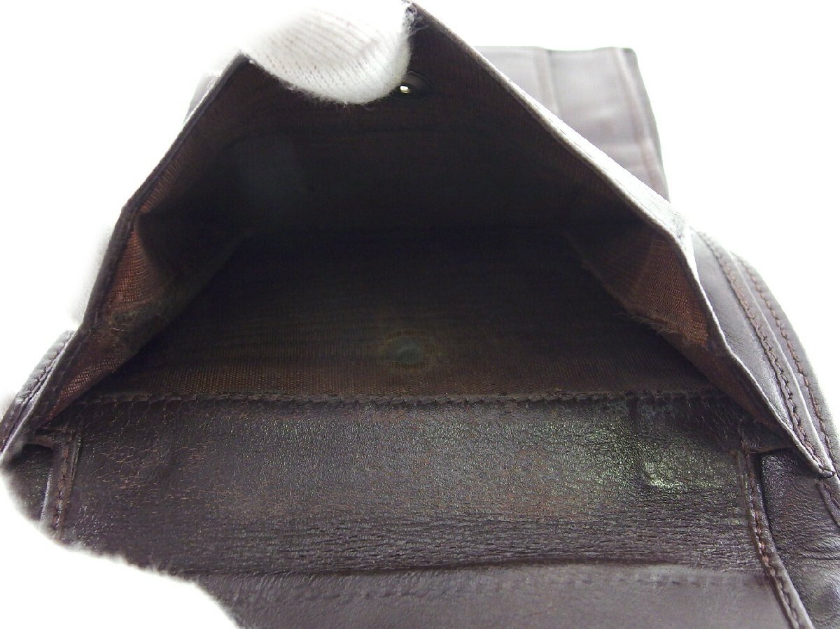 【ブラックフライデー30%OFFクーポン】フェンディ FENDI 三つ折り財布 ズッカ ブラック ベージュ ブラウン レディース 中古_画像6