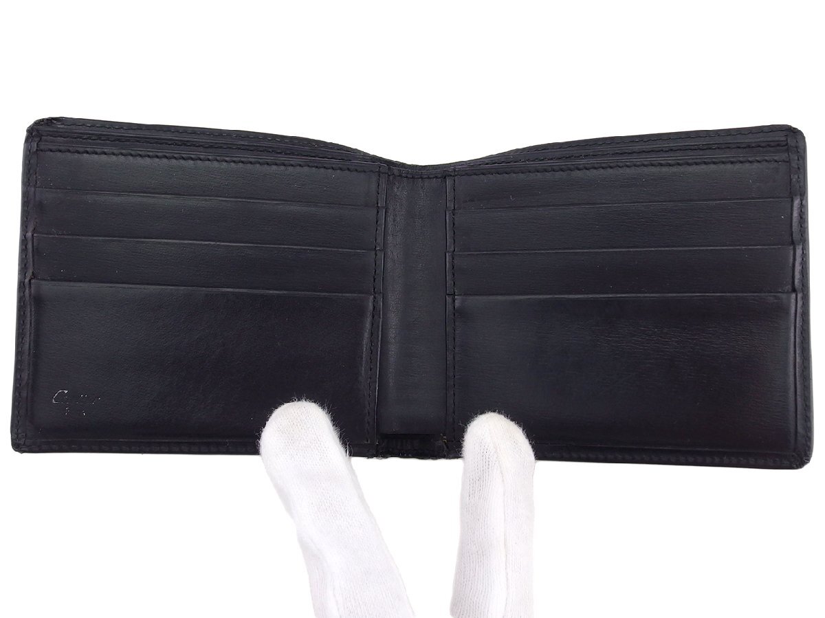 【ブラックフライデー30%OFFクーポン】カルティエ CARTIER 札入れ パシャ ブラック レディース 中古_画像4