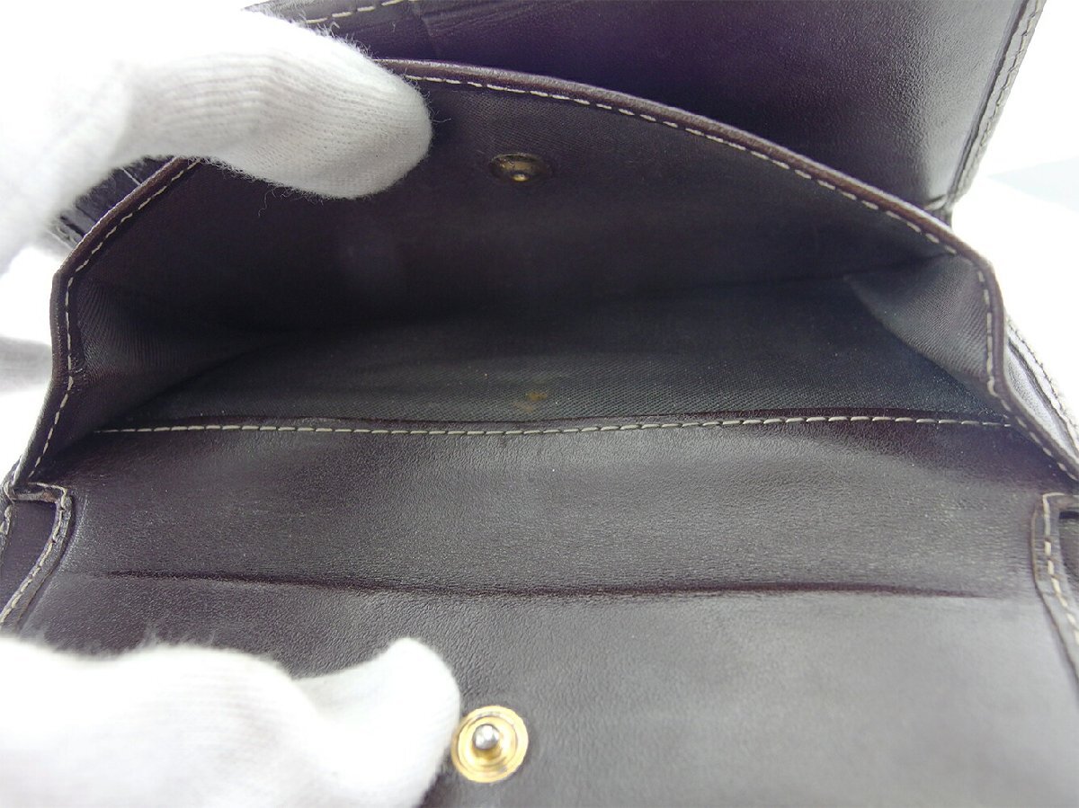 【ブラックフライデー30%OFFクーポン】フェンディ FENDI 三つ折り財布 ズッキーノ ベージュ ブラウン レディース 中古_画像6