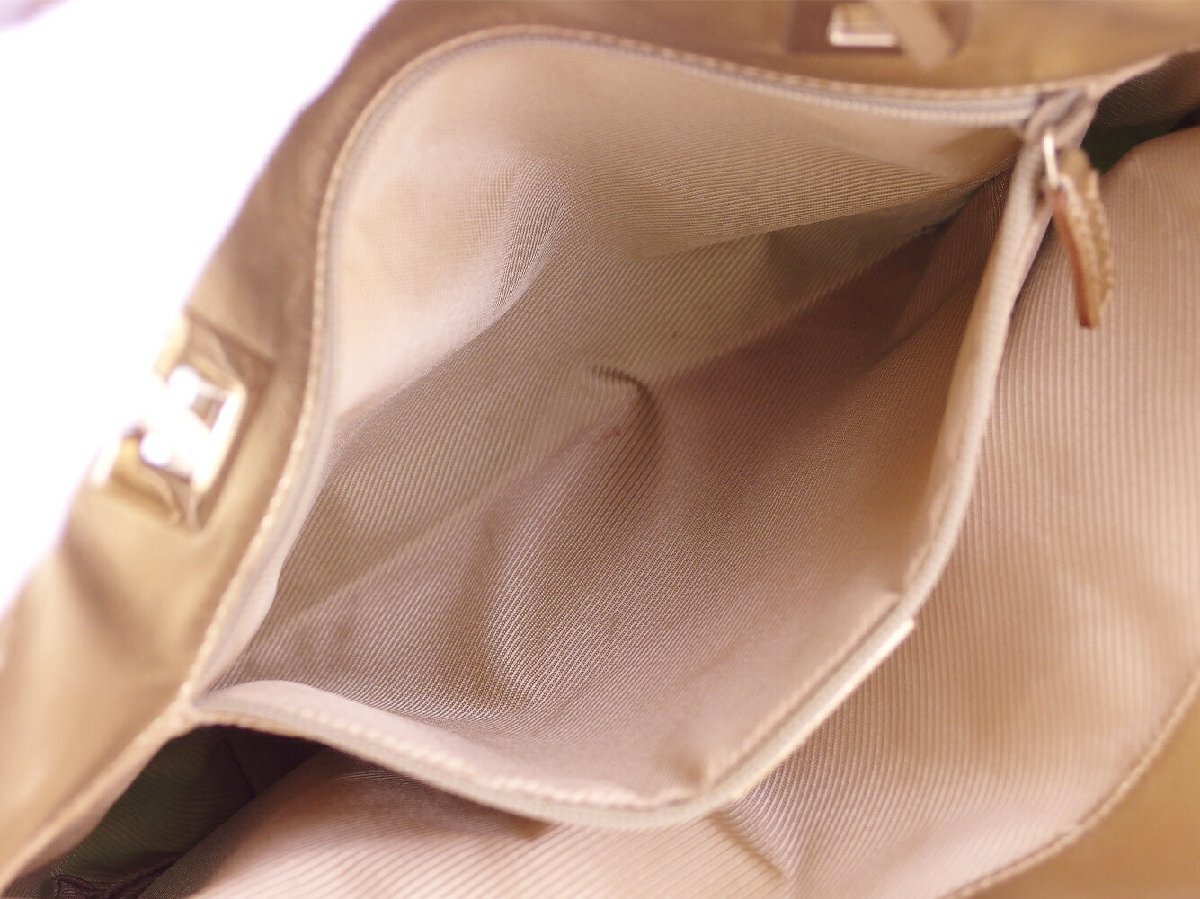 【ブラックフライデー30%OFFクーポン】グッチ GUCCI トートバッグ GGキャンバス ミント×ゴールド レディース 中古_画像7