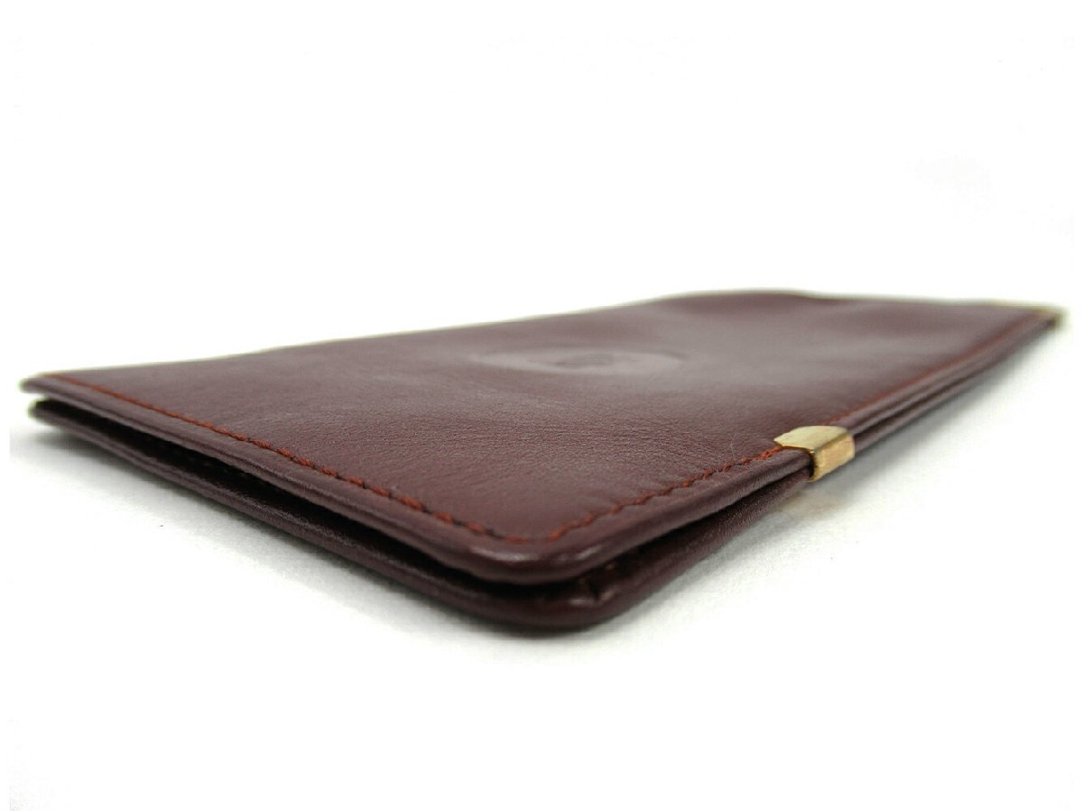 【ブラックフライデー30%OFFクーポン】カルティエ CARTIER メガネケース マストライン ボルドー レディース 中古_画像4