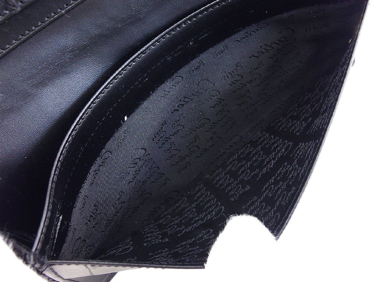 【ブラックフライデー30%OFFクーポン】カルティエ CARTIER 札入れ パシャ ブラック レディース 中古_画像6