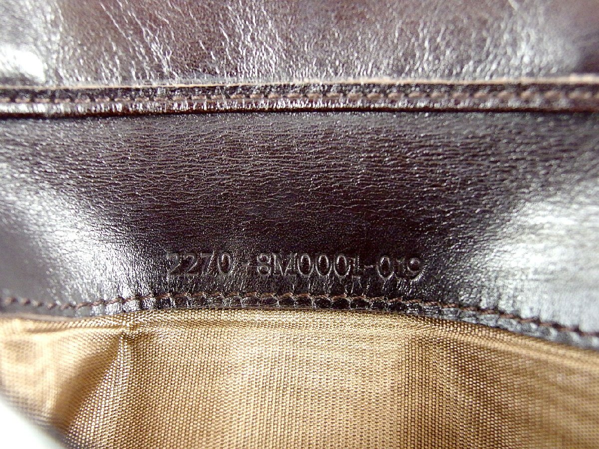 【ブラックフライデー30%OFFクーポン】フェンディ FENDI 三つ折り財布 ズッキーノ ベージュ ブラウン レディース 中古_画像8