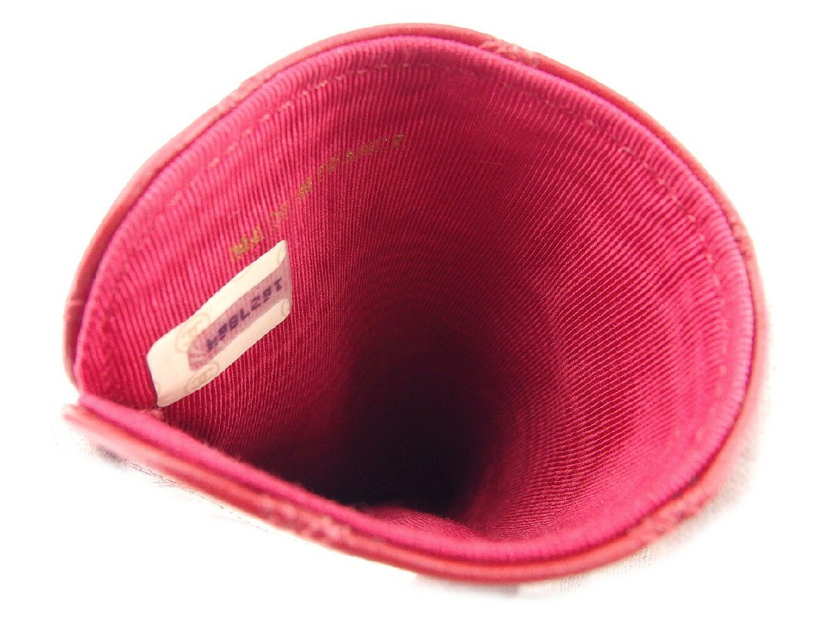 【ブラックフライデー30%OFFクーポン】シャネル メガネケース オールドシャネル レディース ビコローレ レッド 中古_画像5