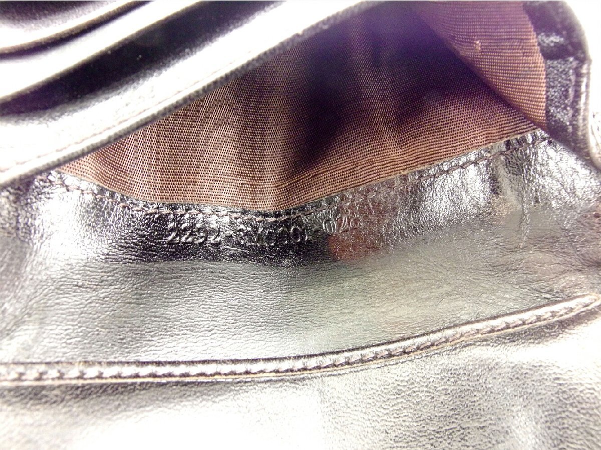 【ブラックフライデー30%OFFクーポン】フェンディ FENDI 三つ折り財布 ズッカ ブラック ベージュ ブラウン レディース 中古_画像7