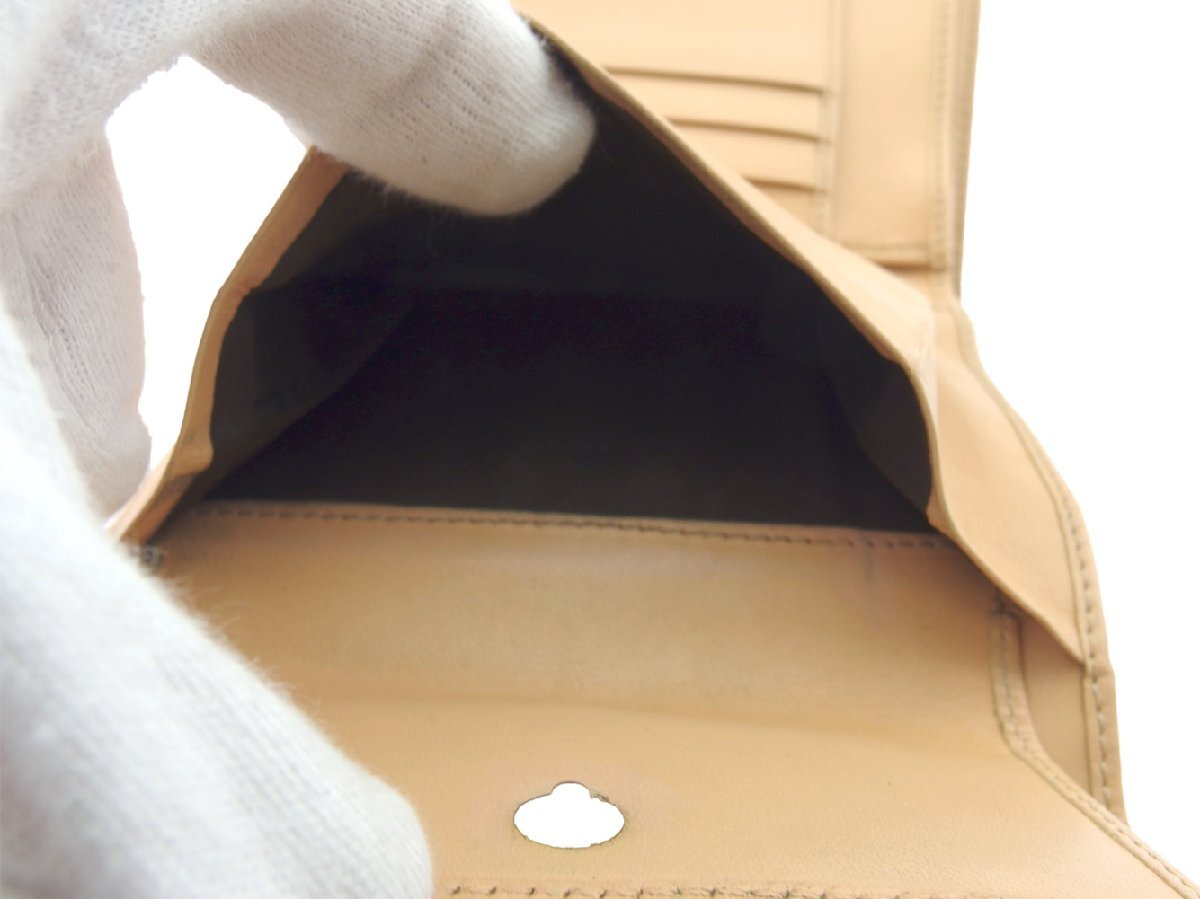 【ブラックフライデー30%OFFクーポン】フェンディ FENDI 三つ折り財布 ズッキーノ ベージュ ブラウン レディース 中古_画像7