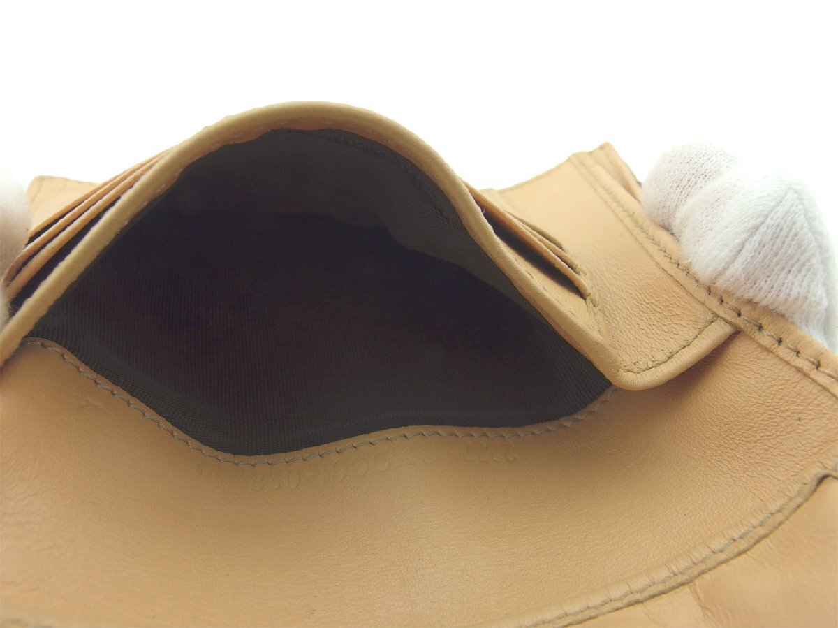 【ブラックフライデー30%OFFクーポン】フェンディ FENDI 三つ折り財布 ズッキーノ ベージュ ブラウン レディース 中古_画像8