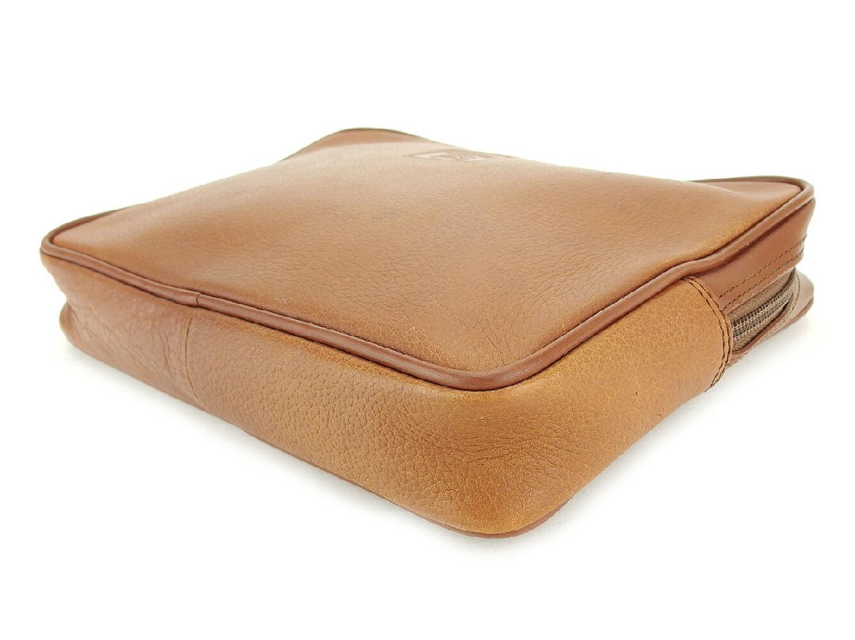 【ブラックフライデー30%OFFクーポン】バーバリー BURBERRY クラッチバッグ ノバチェック ブラウン レディース 中古_画像3