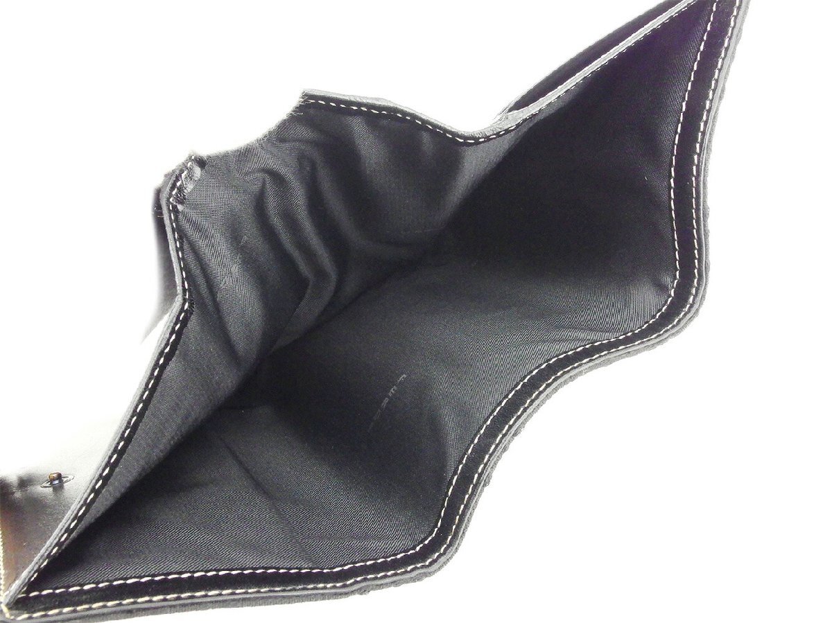 【ブラックフライデー30%OFFクーポン】フェンディ 三つ折り 財布 二つ折り 財布 レディース ズッキーノ ブラック 中古_画像5