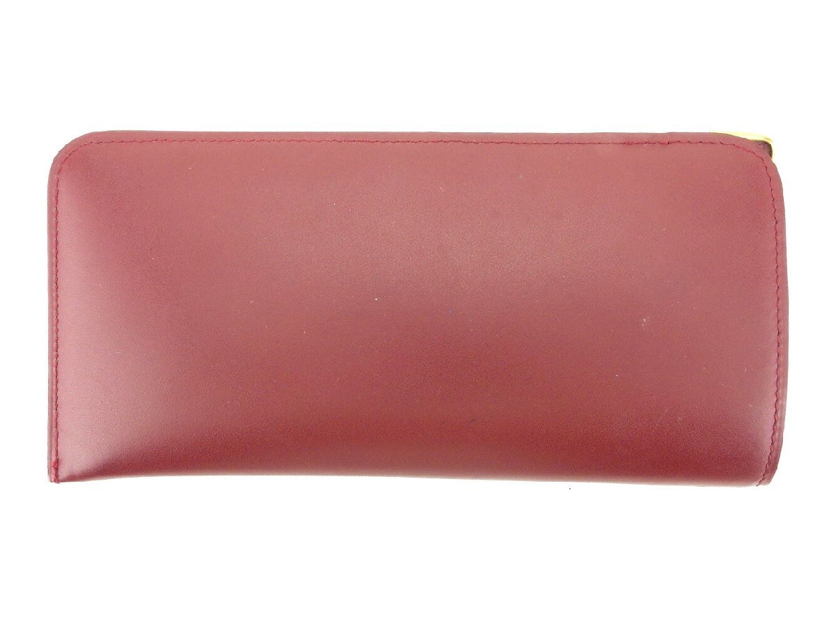 【ブラックフライデー30%OFFクーポン】カルティエ CARTIER メガネケース マストライン ボルドー ゴールド レディース 中古_画像2