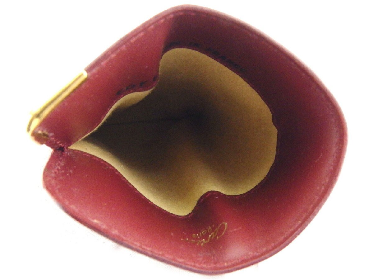 【ブラックフライデー30%OFFクーポン】カルティエ CARTIER メガネケース マストライン ボルドー ゴールド レディース 中古_画像5