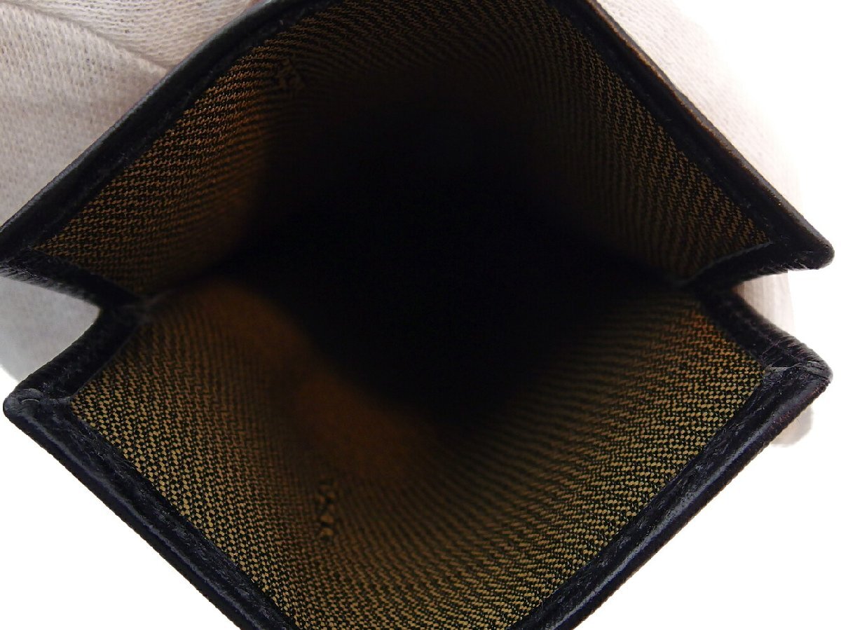 【ブラックフライデー30%OFFクーポン】フェンディ FENDI メガネケース FFマーク ブラック ゴールド レディース 中古_画像4