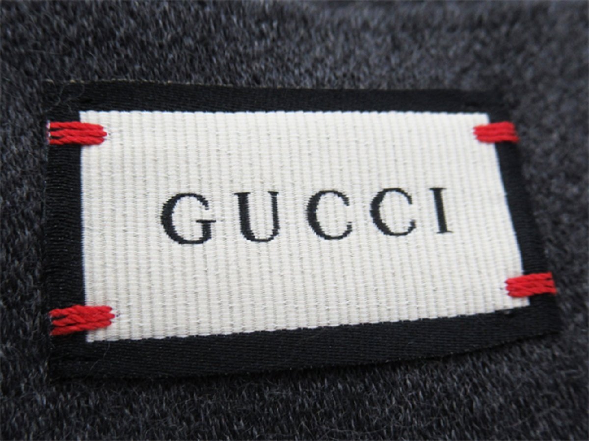 【ブラックフライデー30%OFFクーポン】グッチ マフラー フリンジ付き レディース メンズ GG柄 GUCCI 中古_画像7