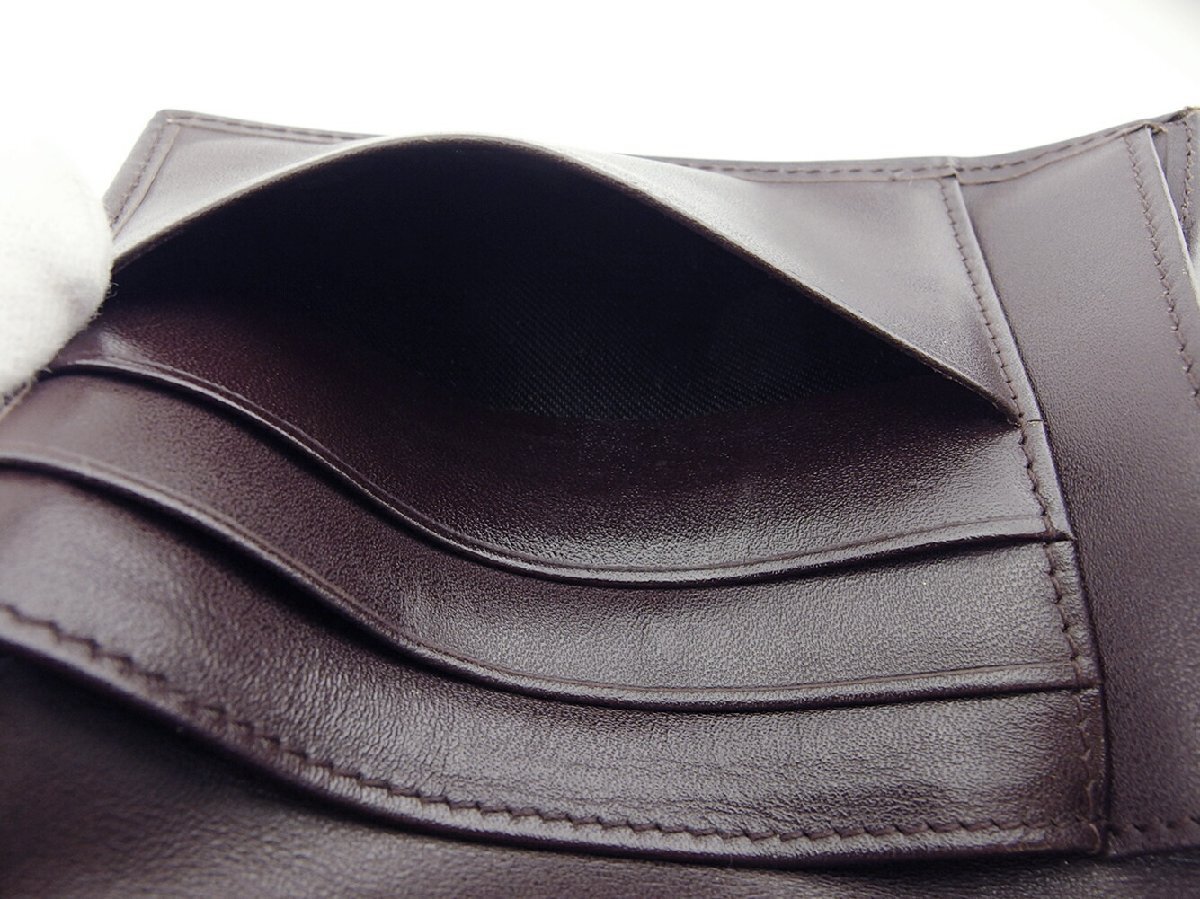 【ブラックフライデー30%OFFクーポン】フェンディ FENDI 三つ折り財布 ズッカ（柄） ブラック　ブラウン レディース 中古_画像6