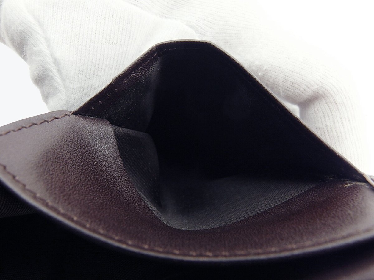 【ブラックフライデー30%OFFクーポン】フェンディ FENDI 三つ折り財布 ズッカ（柄） ブラック　ブラウン レディース 中古_画像7