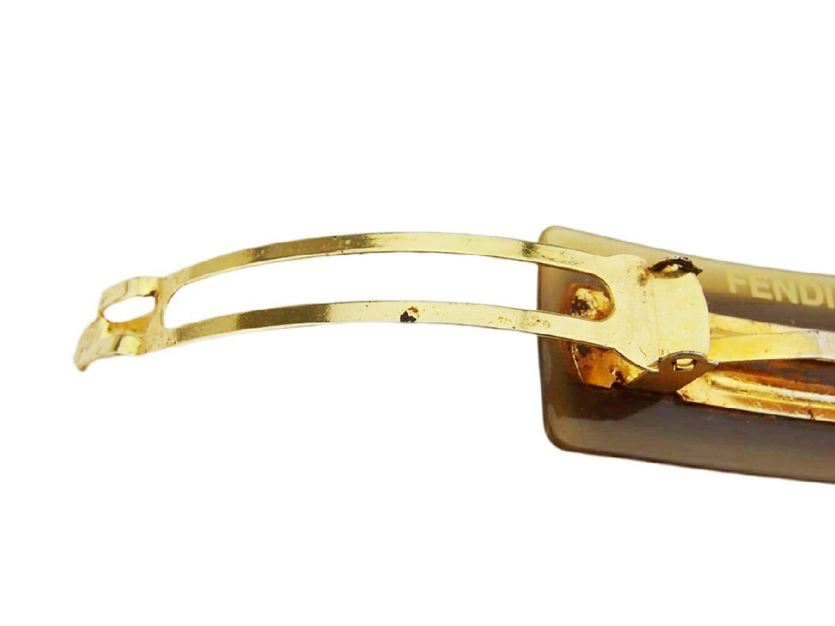 [ Black Fly te-30%OFF купон ] Fendi FENDI заколка Logo черный бежевый женский б/у 