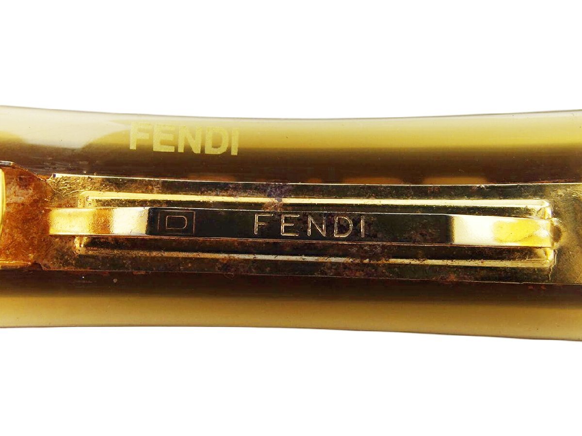 [ Black Fly te-30%OFF купон ] Fendi FENDI заколка Logo черный бежевый женский б/у 