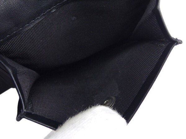 【10%OFFクーポン】ランバン LANVIN 二つ折り財布 クウルールドヴァン ネイビー×ブラック レディース 中古_画像8